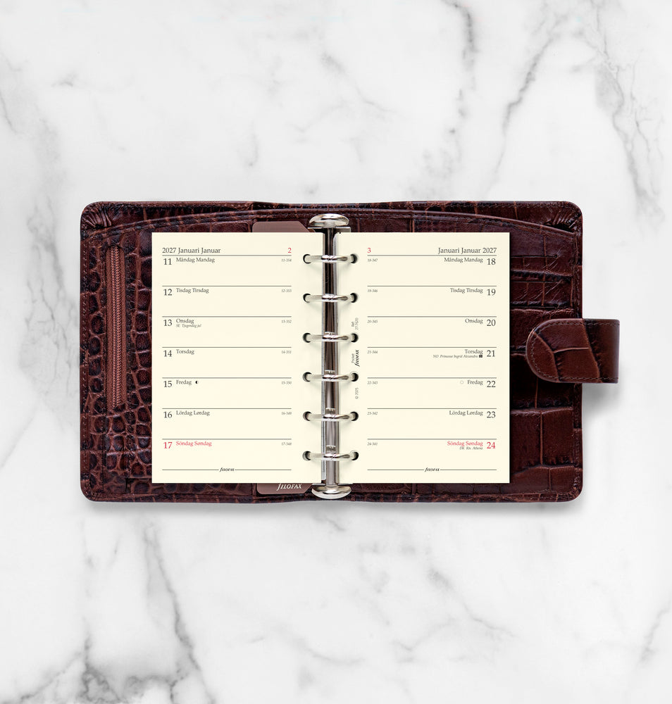Refill Filofax Pocket 2027 Uge/Side