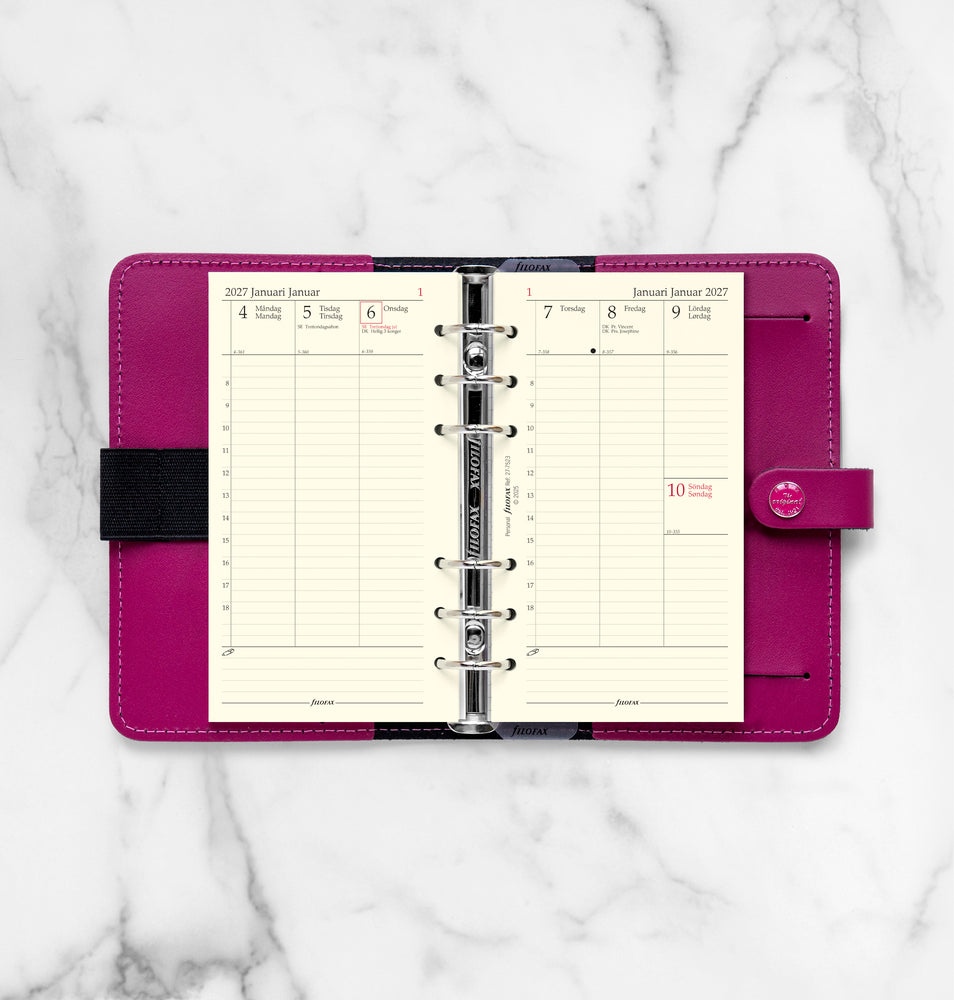 Refill Filofax Personal 2027 Uge/Opslag Vertikal