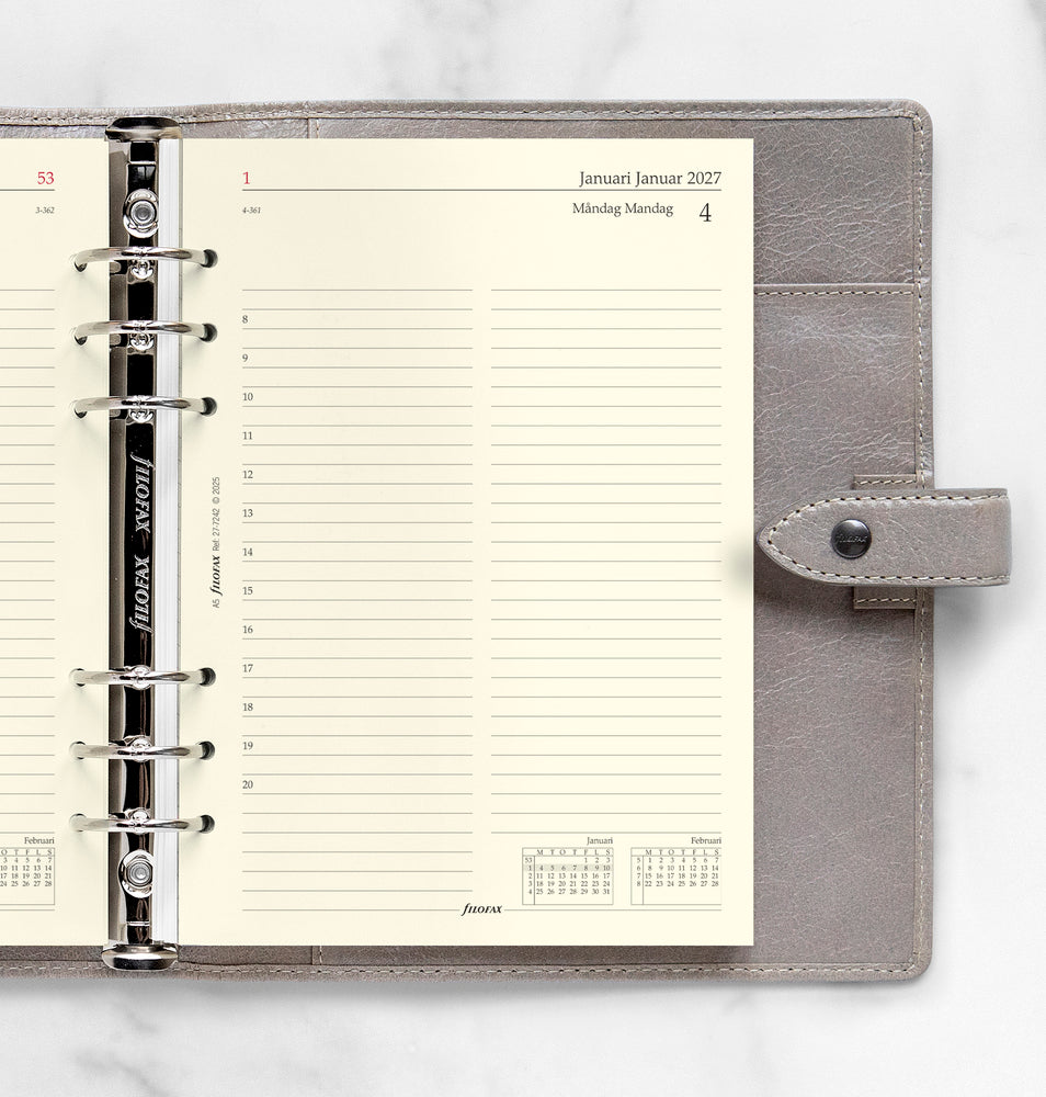 Refill Filofax A5 2027 Dag/Side