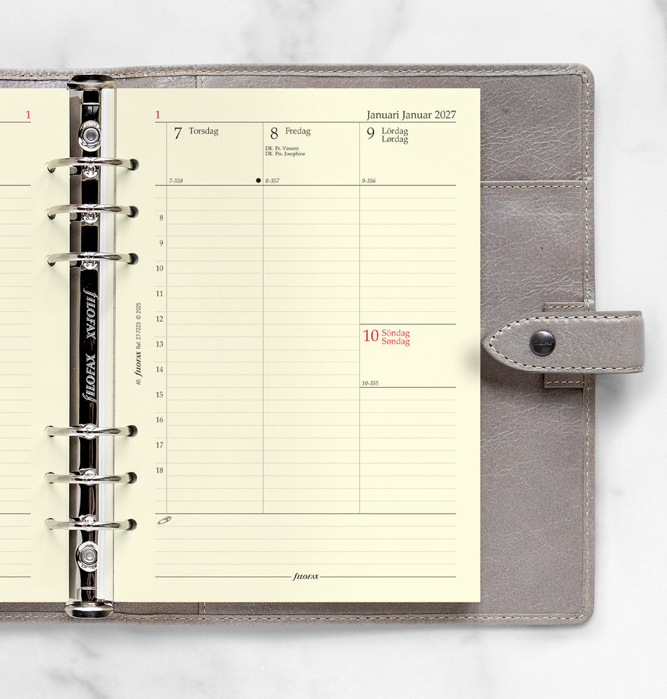 Refill Filofax A5 2027 Uge/Opslag Vertikal