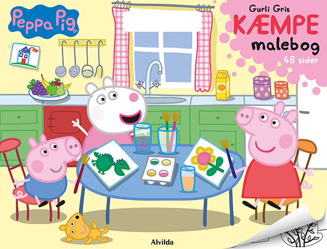 D1 Peppa Pig - Gurli Gris - KÆMPE malebog (malebog med håndtag)