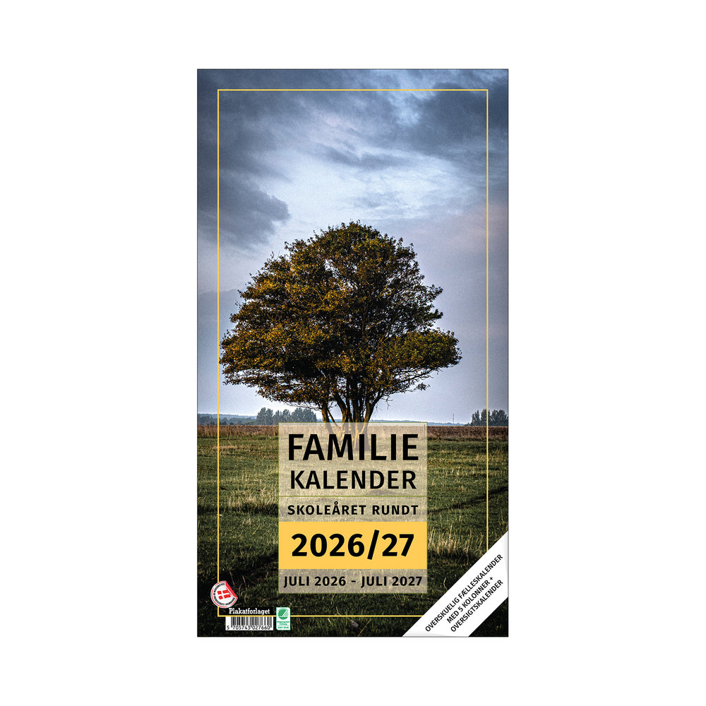 Skoleåret rundt 2026/27 med foto dansk natur m/5 kolonner