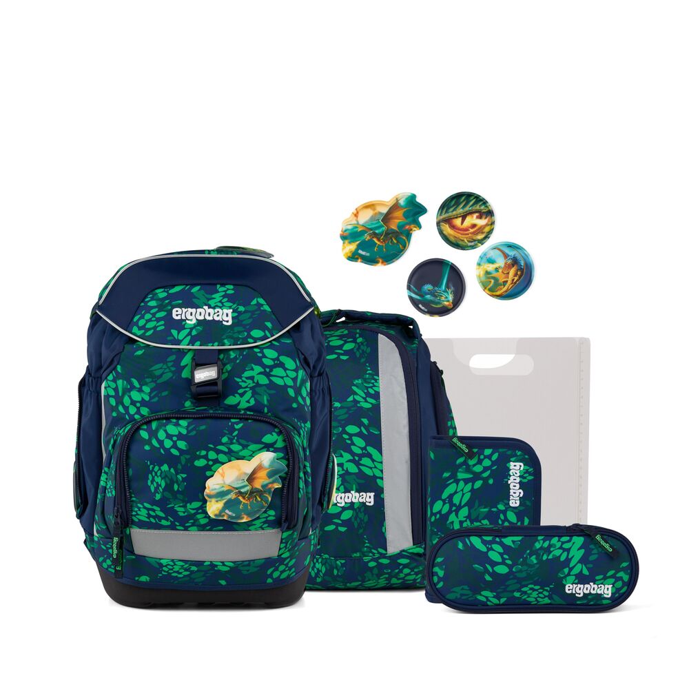Skoletaskesæt Ergobag FireBear Dragon