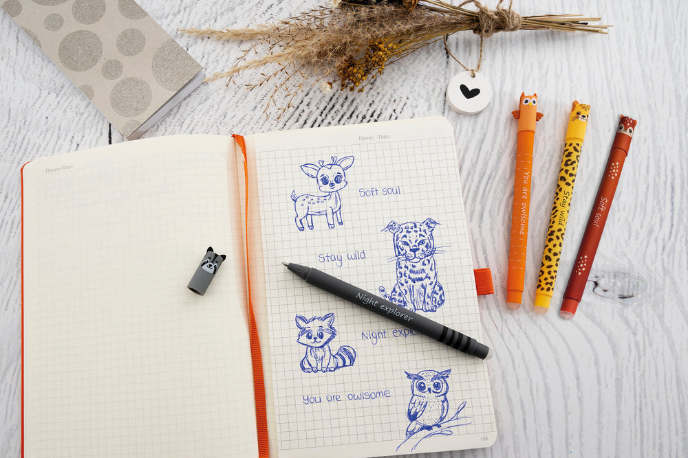 Viskepen Eberhard Faber Gel Roller Animal Erase It! Owl