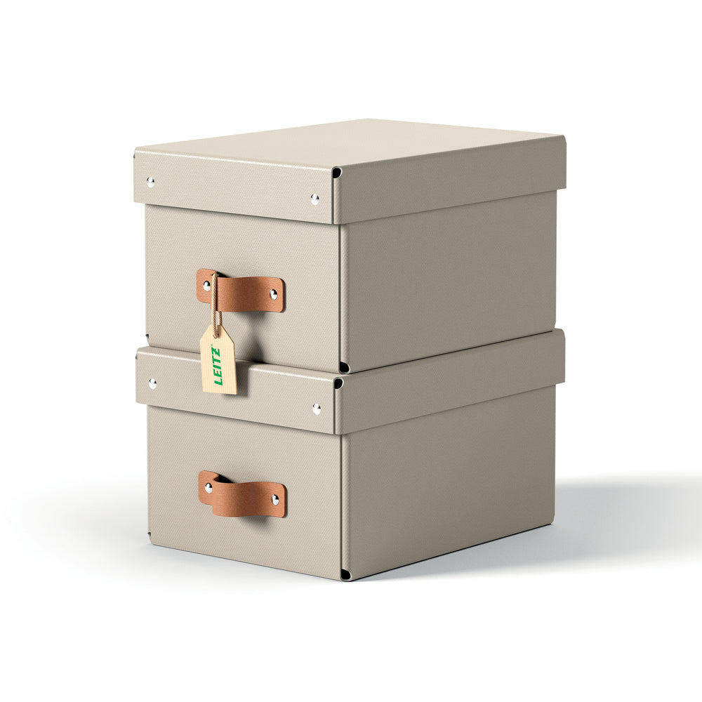 Opbevaringsboks Leitz Puro gråbeige small 7L 2 stk.