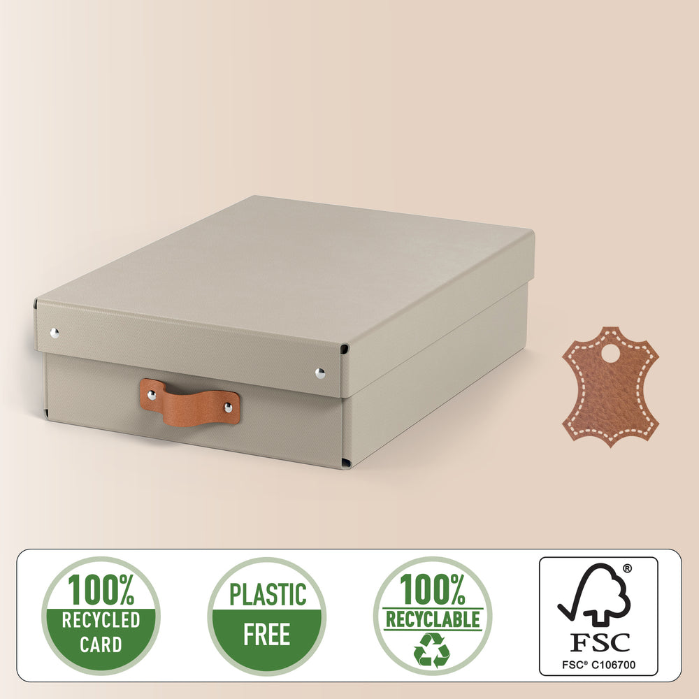 Opbevaringsboks Leitz Puro gråbeige medium 8L 2 stk.