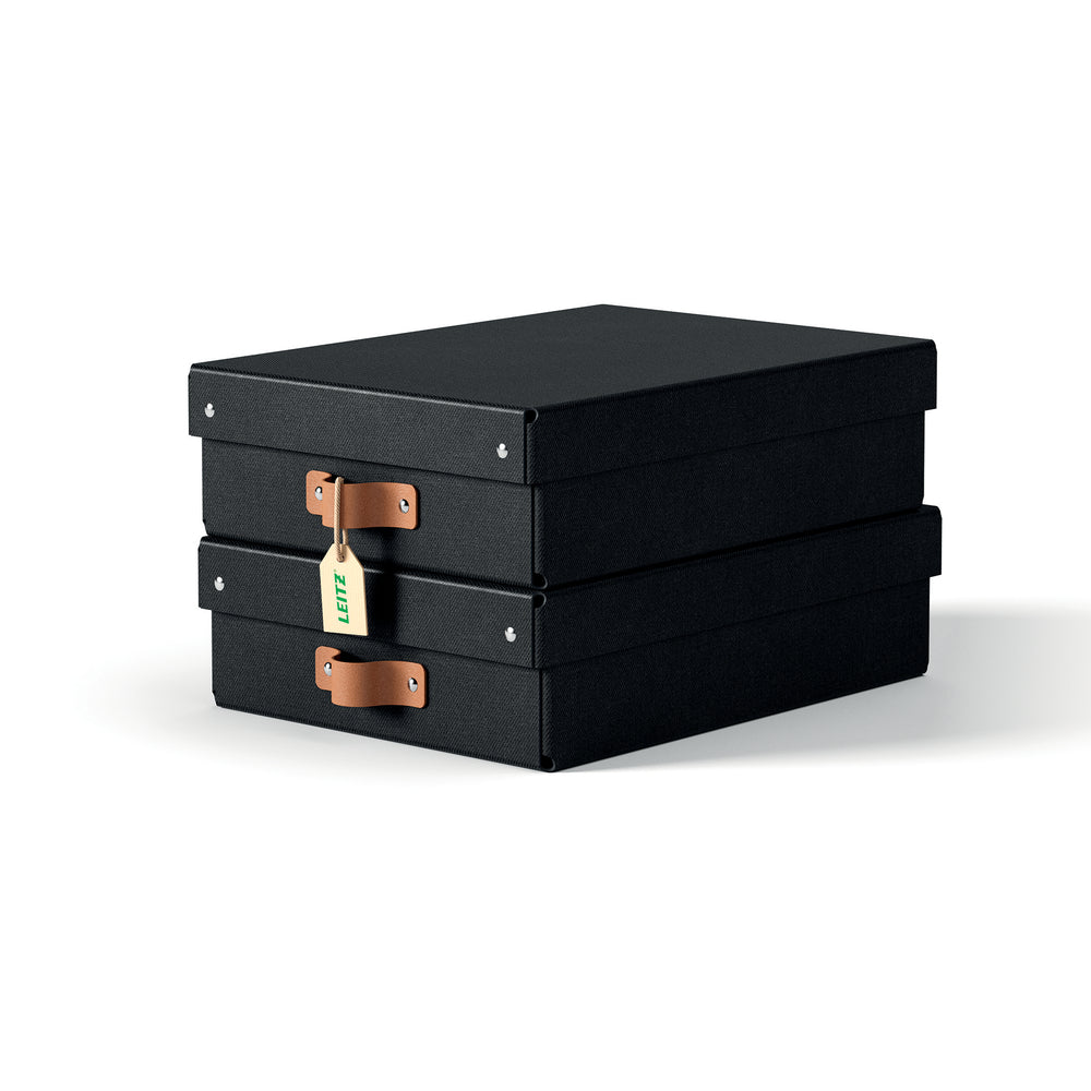Opbevaringsboks Leitz Puro antracit medium 8L 2 stk.