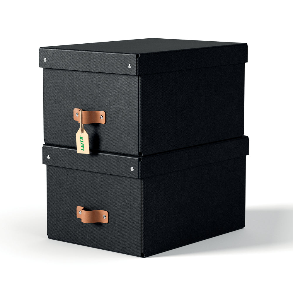 Opbevaringsboks Leitz Puro antracit medium 17L 2 stk.
