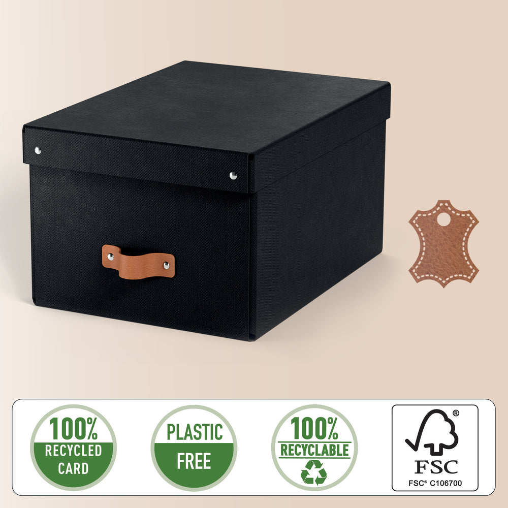 Opbevaringsboks Leitz Puro antracit medium 17L 2 stk.