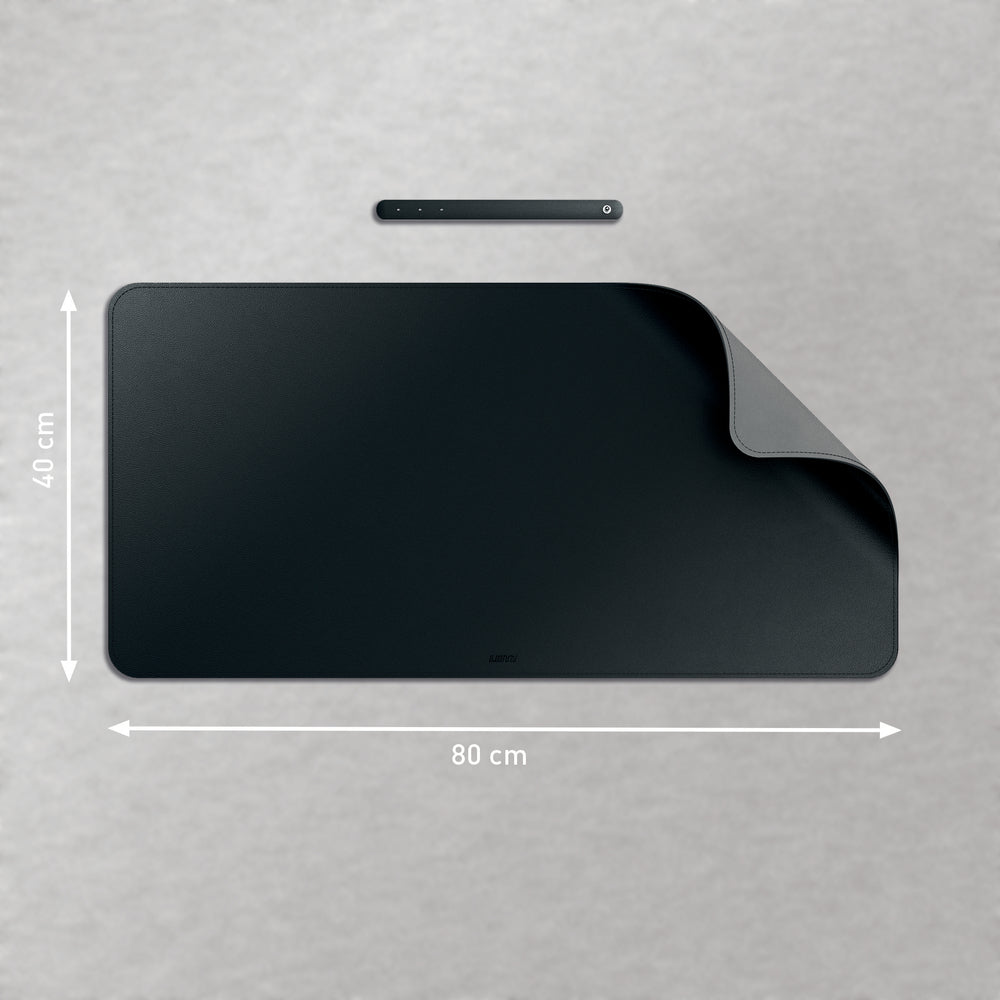 Skriveunderlag Leitz sort 40x80cm
