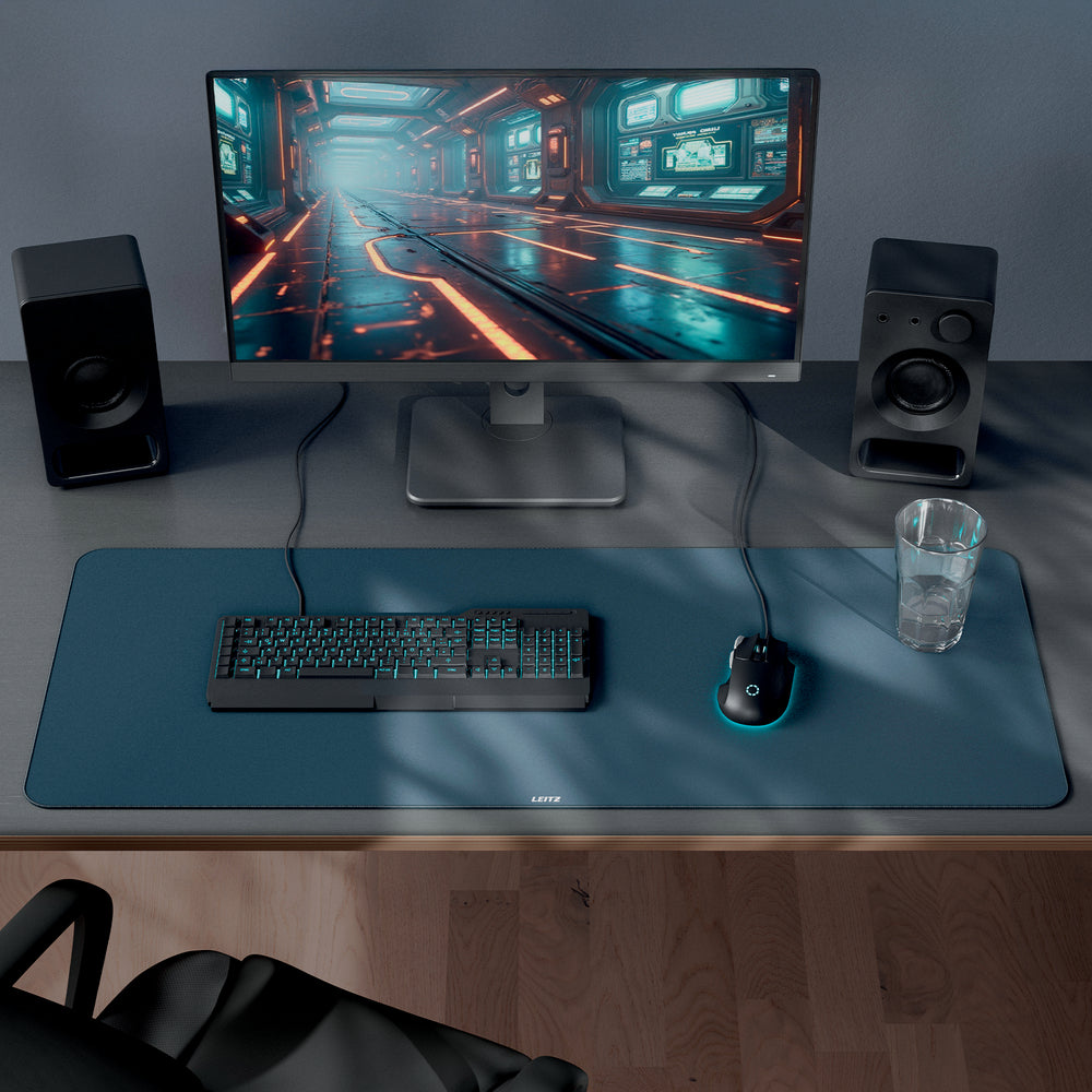 Skriveunderlag gamingmåtte Leitz 40x100cm mørkegrå