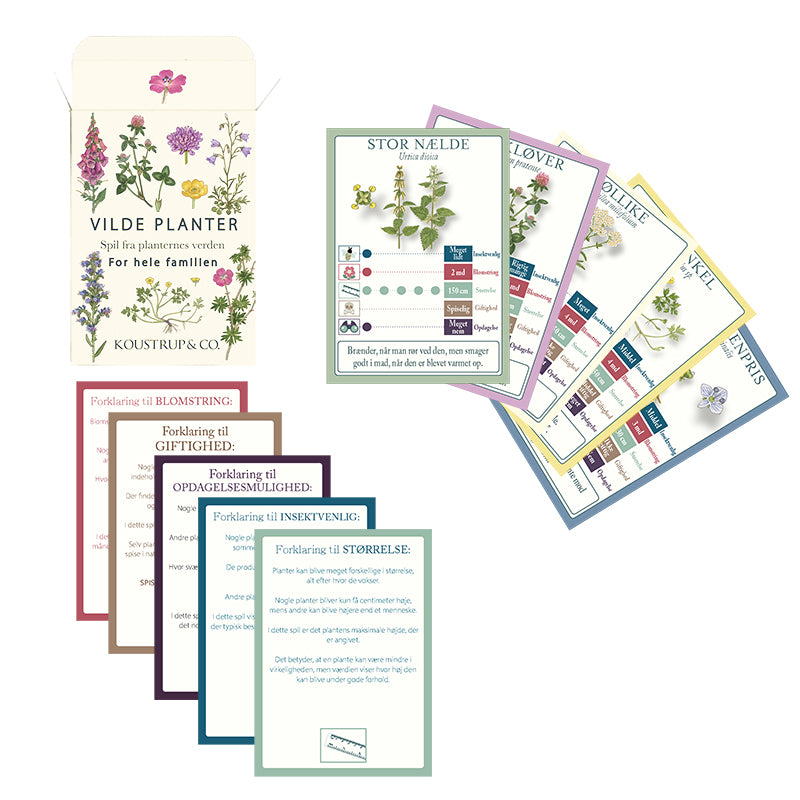 Vilde planter - Spillekort – planternes verden – 10 ens spil pr pakke