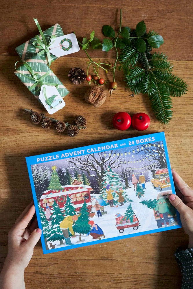 Julekalender Christmas Tree & Snowflakes 1000 brikker