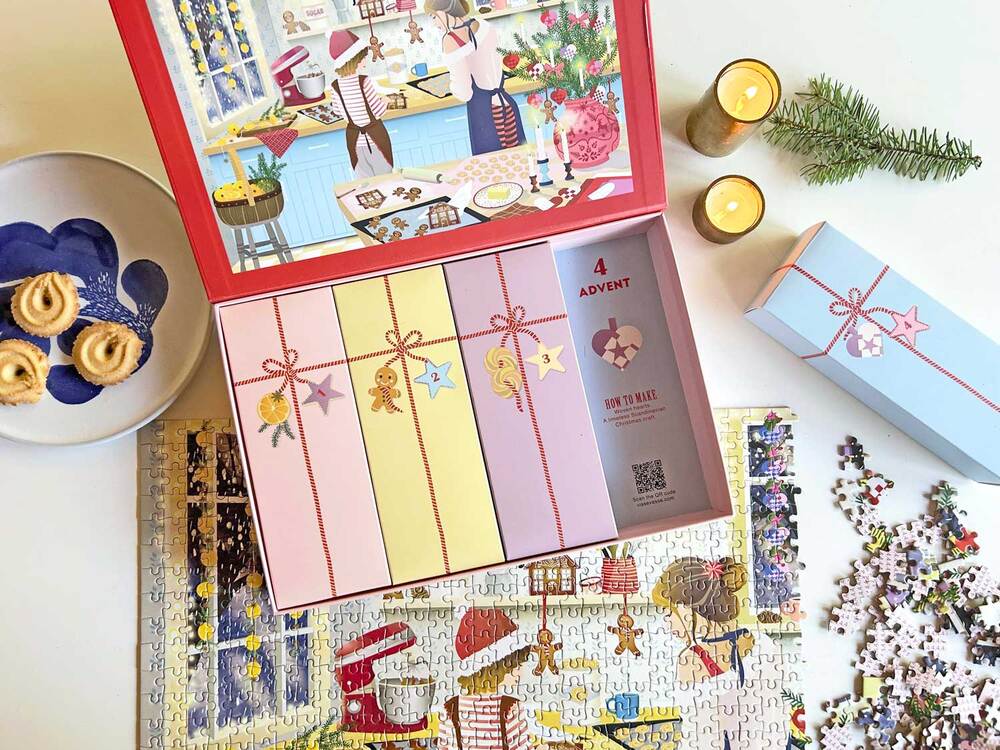 Adventkalender Sweet Christmas 1000 brikker