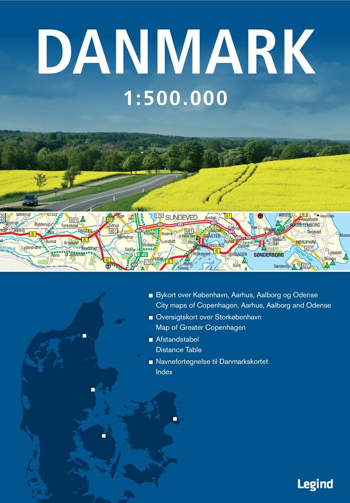 D1 Danmarkskort 1:500.000