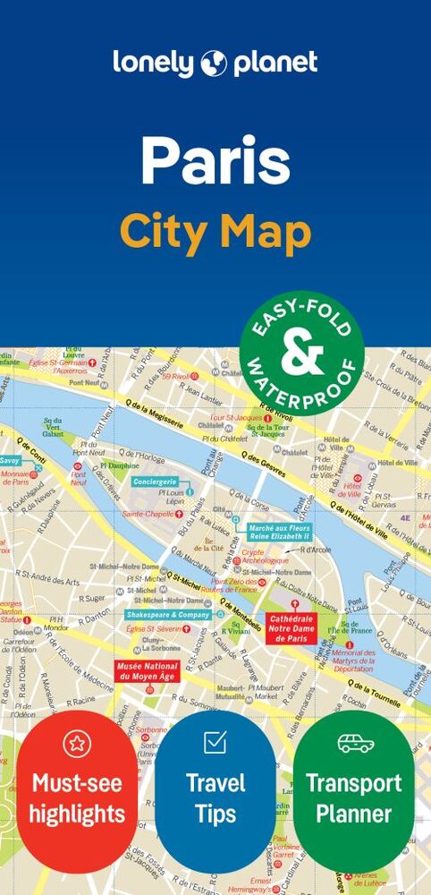 D1 Lonely Planet Paris City Map