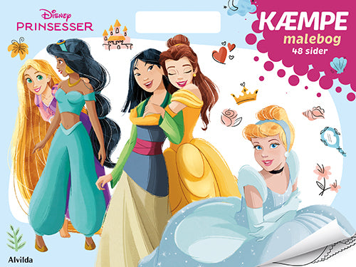 D1 Disney Prinsesser - KÆMPE malebog (malebog med håndtag)