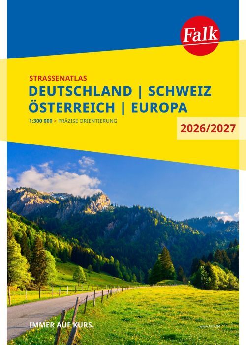 D2 Deutschland, Schweiz, Österreich, Falk Strassenatlas 2026/2027