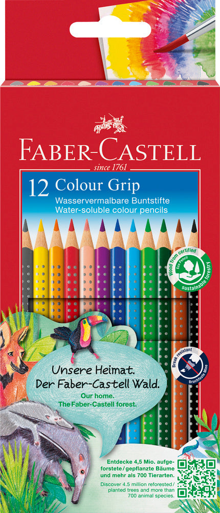 D2 Farveblyant grip Faber-Castell 12 stk