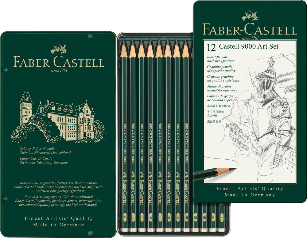 Blyant sæt Faber-Castell 9000 blyant 8b-2h 12 stk