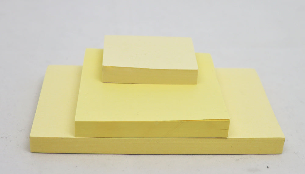 Selvklæbende blok Relief gul 75x75 mm