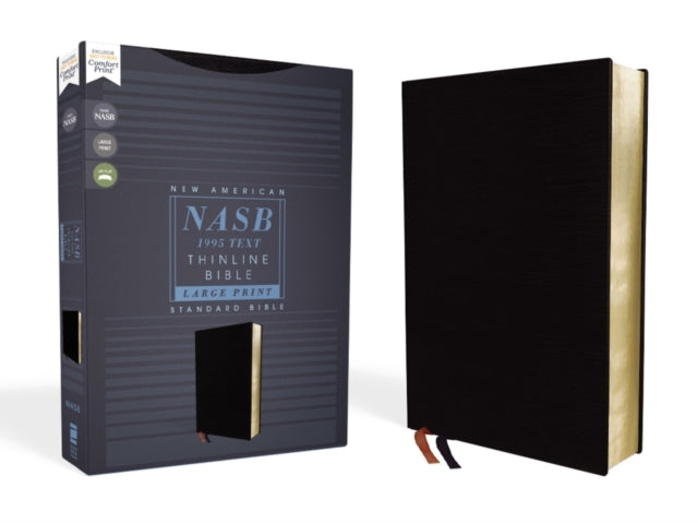 Nasb Thinline Bible Large Print Bonded Leather Black Re