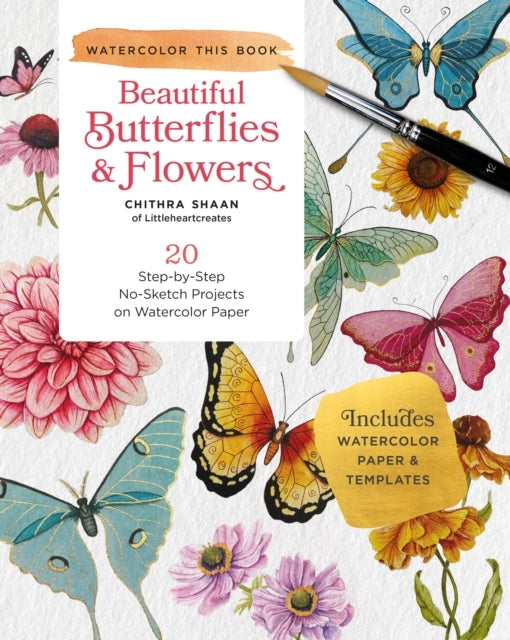 Beautiful Butterflies and Flowers 20 Step-By-Step No-Sketch