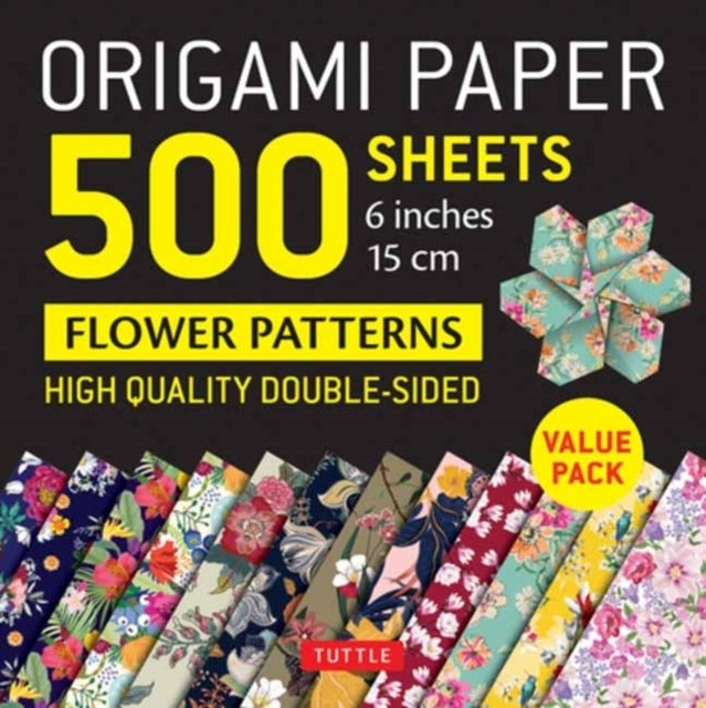 Origami Paper 500 Sheets Flower Patterns 6" 15 Cm Tuttle Ori