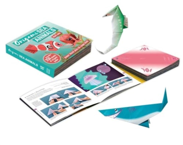 Origami Sea Animalspaper Block Plus 64-Page Book
