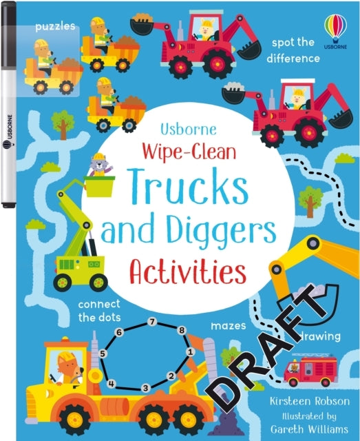 Wipe-Clean Trucks And Diggers Activities