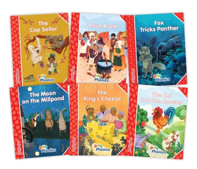 Jolly Phonics Folktales Red Readers Level 1 Complete Set 1-6