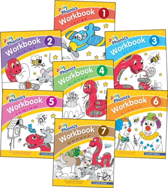 Jolly Phonics Workbooks 1-7In Print Letters (American Englis