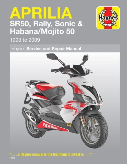 Aprilia Sr50 Rally Sonic & Habana/mojito Scooters (93 - 09