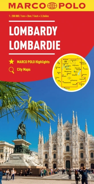 Lombardy Marco Polo Map (north Italian Lakes)